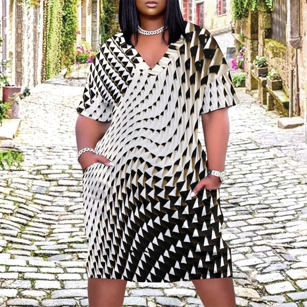 Women multicolored pocket dress