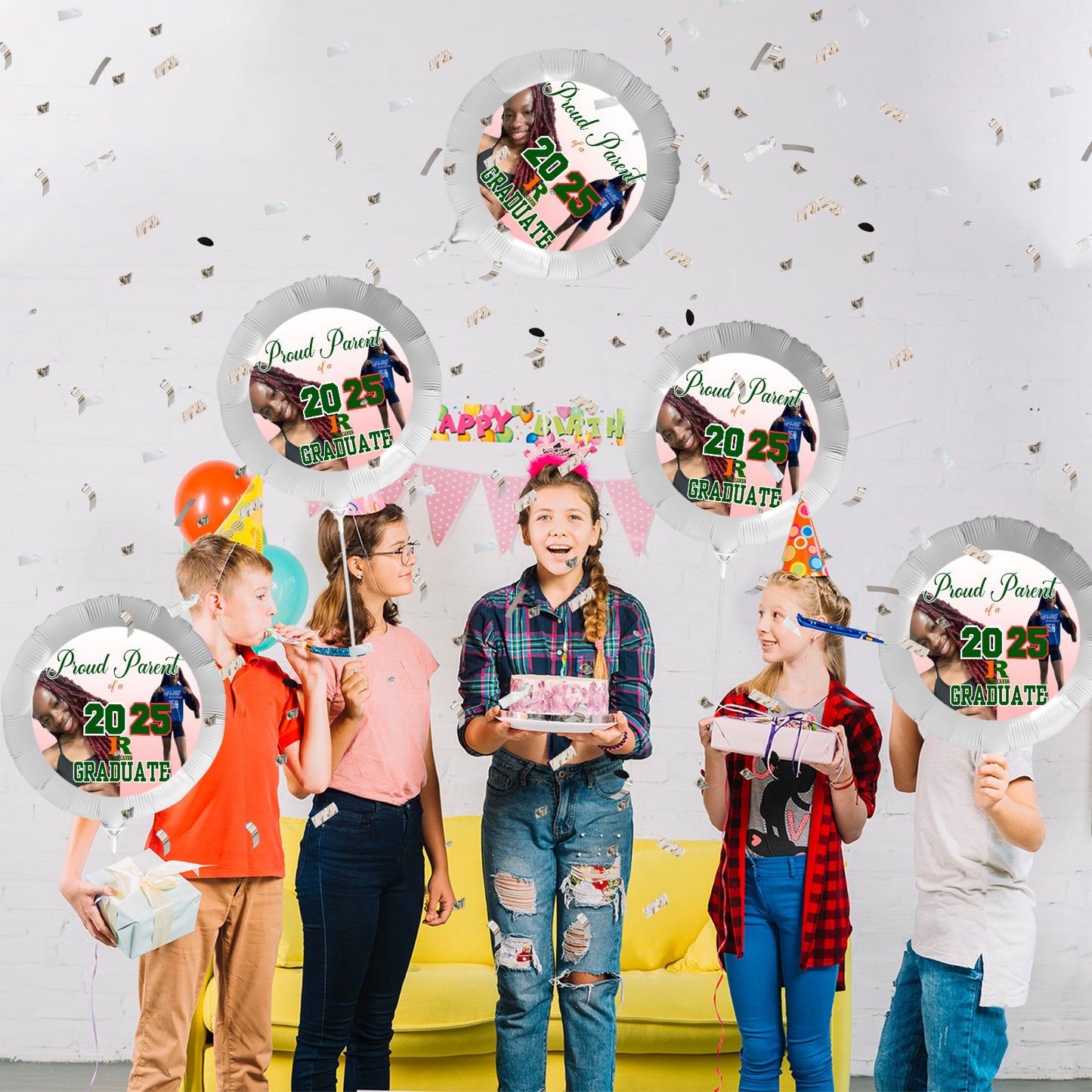 Graduation Foil Balloons 18in. (5pk)